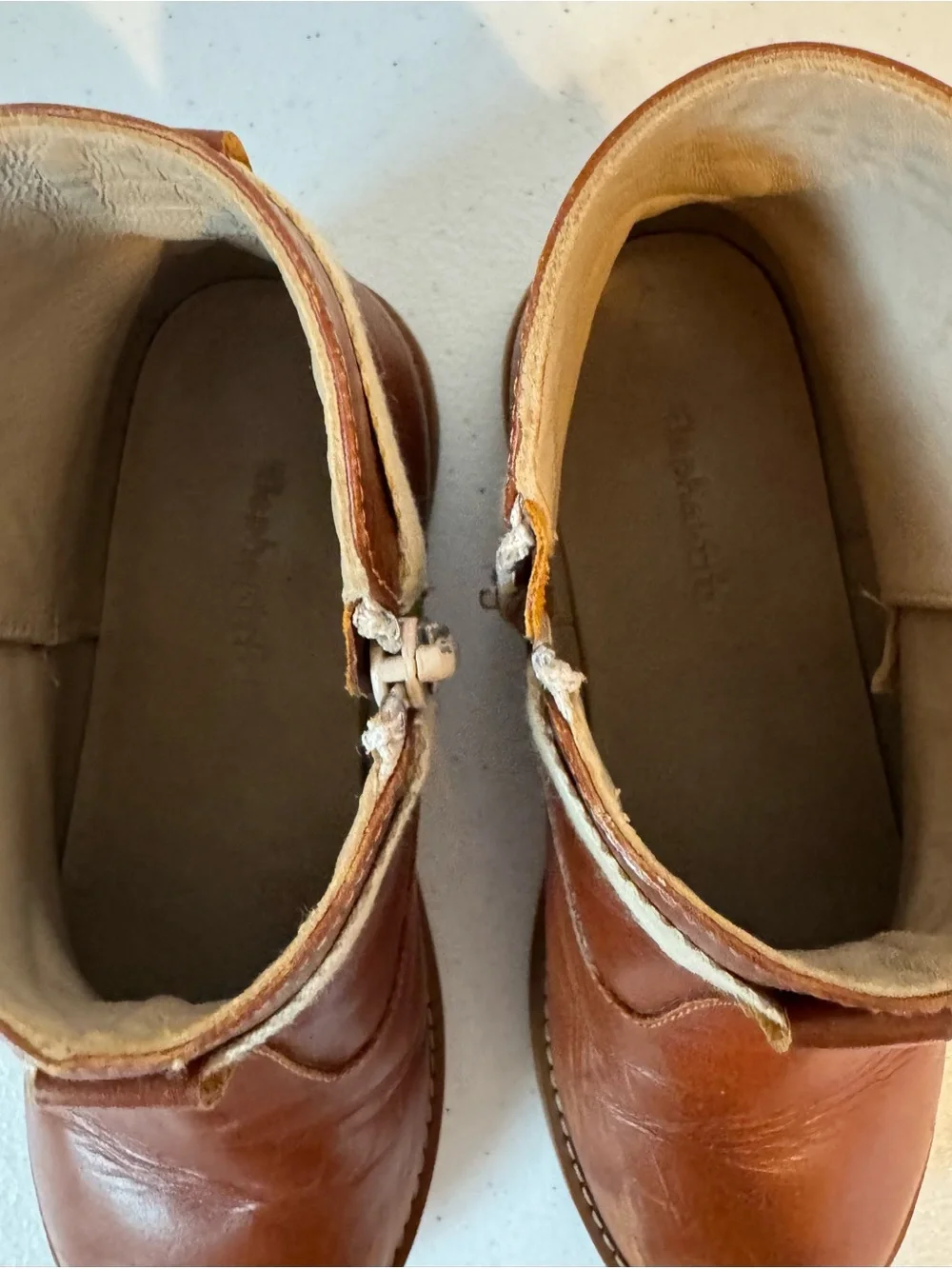 Elephantito Brown Sunny Bow Leather Ankle Boots Size 1